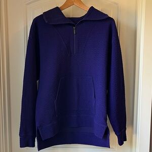 Zella 3/4 zip pullover royal purple
